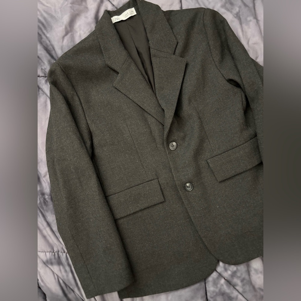 Boys Zara Charcoal Blazer - Picture 2 of 7